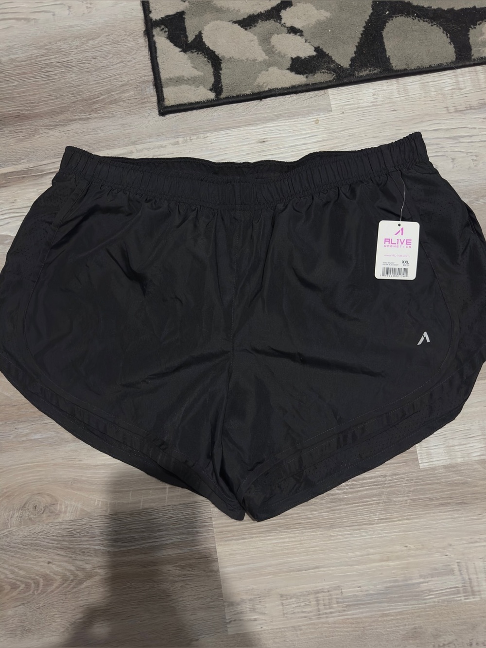 Alive magnetics Black Athletic Running Shorts